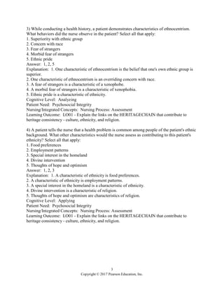 Cultural Diversity in Health and Illness 9th Edition Spector Test Bank ...