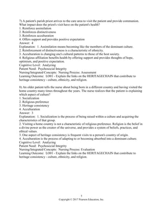 Cultural Diversity in Health and Illness 9th Edition Spector Test Bank ...