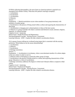 Cultural Diversity in Health and Illness 9th Edition Spector Test Bank ...