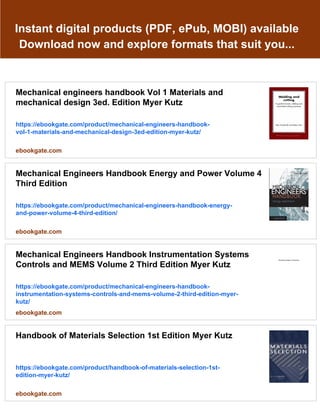 Mechanical engineers handbook book 4 Energy and power 3ed. Edition Kutz ...