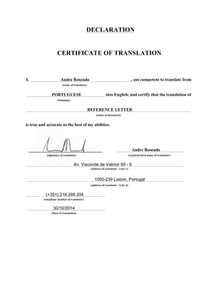 declaration of independence latin translation