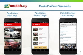 Mobile Platform Placements
Application
Main Page
Application
Product Page
Mobile Browser
Product Page
 