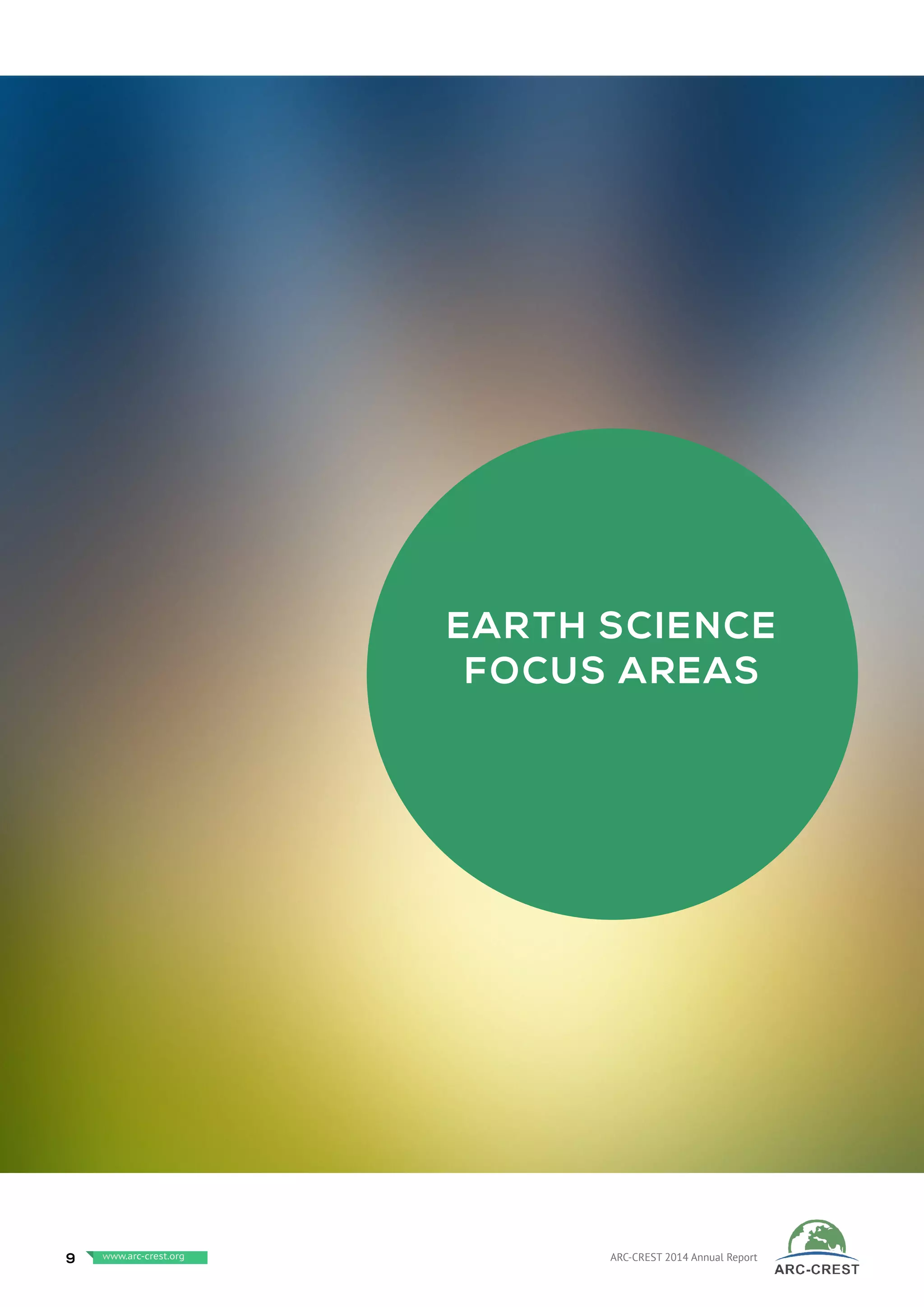 Earth Science
Focus Areas
9 www.baeri.org ARC-CREST 2014 Annual Reportwww.arc-crest.org
 