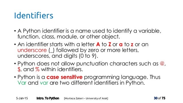 An Introduction to Python Programming