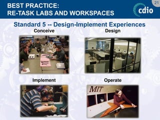 21 
BEST PRACTICE: RE-TASK LABS AND WORKSPACES 
Standard 5 -- Design-Implement Experiences  