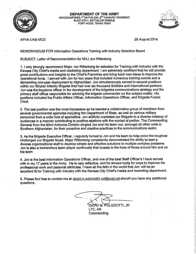 ltc polizzotti jr letter of recommendation ltc letter of recommendation
