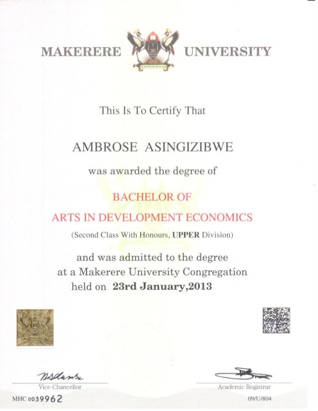 Makerere University Certificate makerere-university-certificate