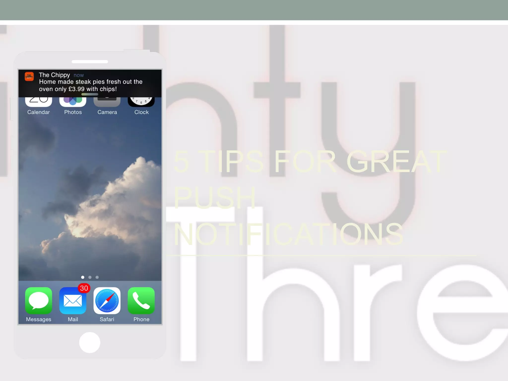 5 TIPS FOR GREAT
PUSH
NOTIFICATIONS
 
