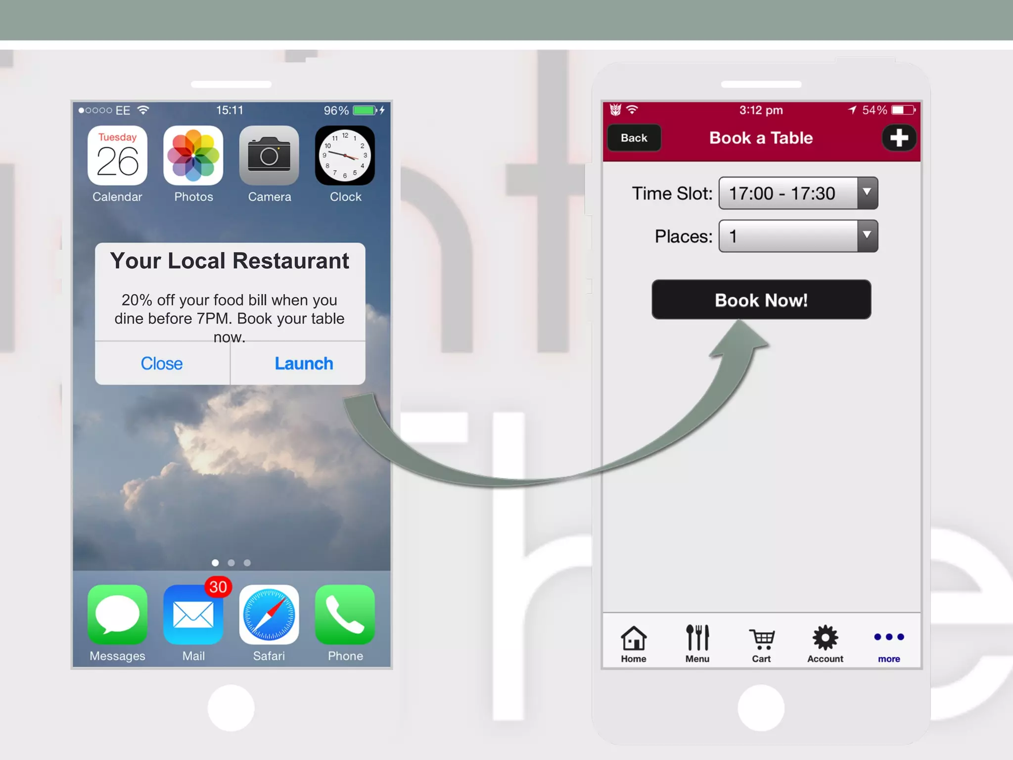 Your Local Restaurant
20% off your food bill when you
dine before 7PM. Book your table
now.
 