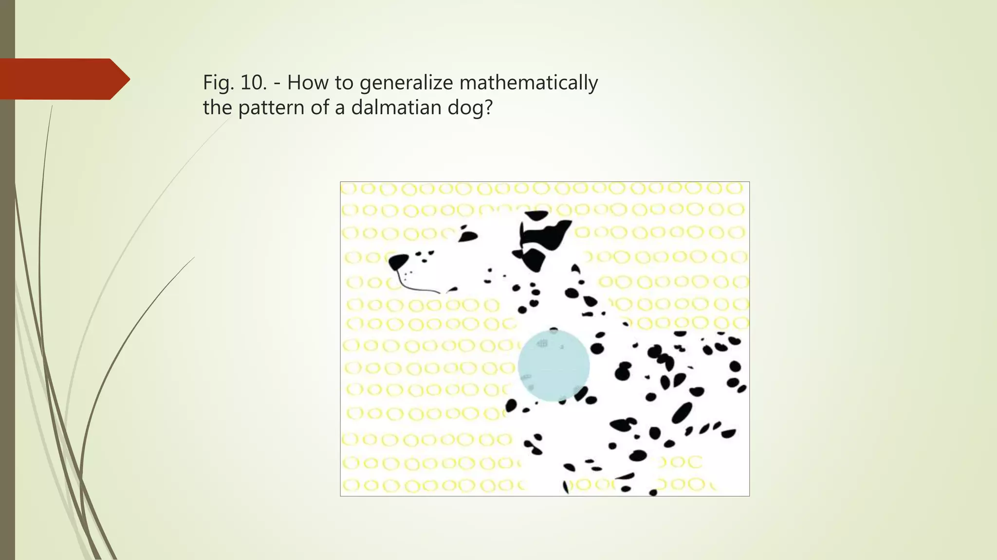 Fig. 10. - How to generalize mathematically the pattern of a dalmatian dog? 