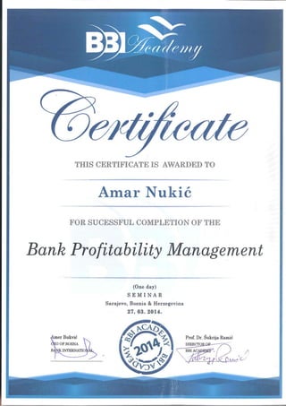 Bank Profitability Management