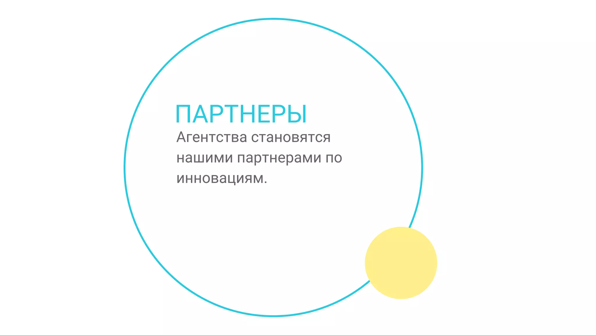 ПАРТНЕРЫ
Агентства становятся
нашими партнерами по
инновациям.
 