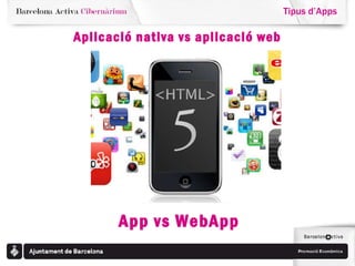 Tipus d ’ Apps Aplicació nativa vs aplicació web App vs WebApp 