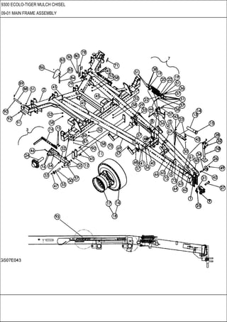 9300 ECOLO-TIGER MULCH CHISEL
09-01 MAIN FRAME ASSEMBLY
 