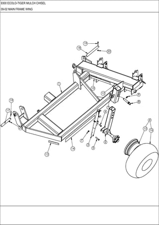 9300 ECOLO-TIGER MULCH CHISEL
09-02 MAIN FRAME WING
 