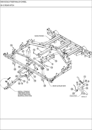 9300 ECOLO-TIGER MULCH CHISEL
09-12 REAR HITCH
 