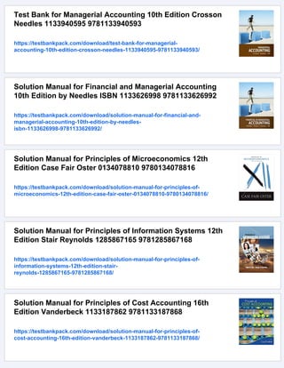 Solution Manual for Principles of Accounting 12th Edition Needles ...