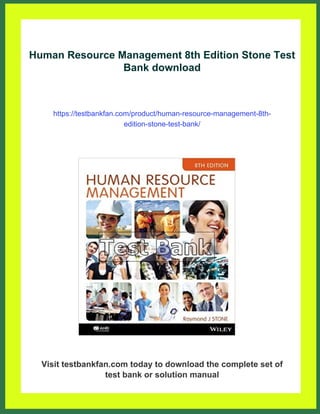 Human Resource Management 8th Edition Stone Test Bank | PDF