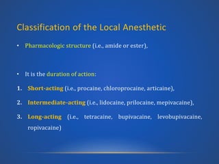 Spinal anesthesia (Anatomy and Pharmacology) | PPTX