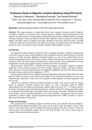 Desmas(2014)-Preliminary Study on Magnetic Levitation Modeling Using ...
