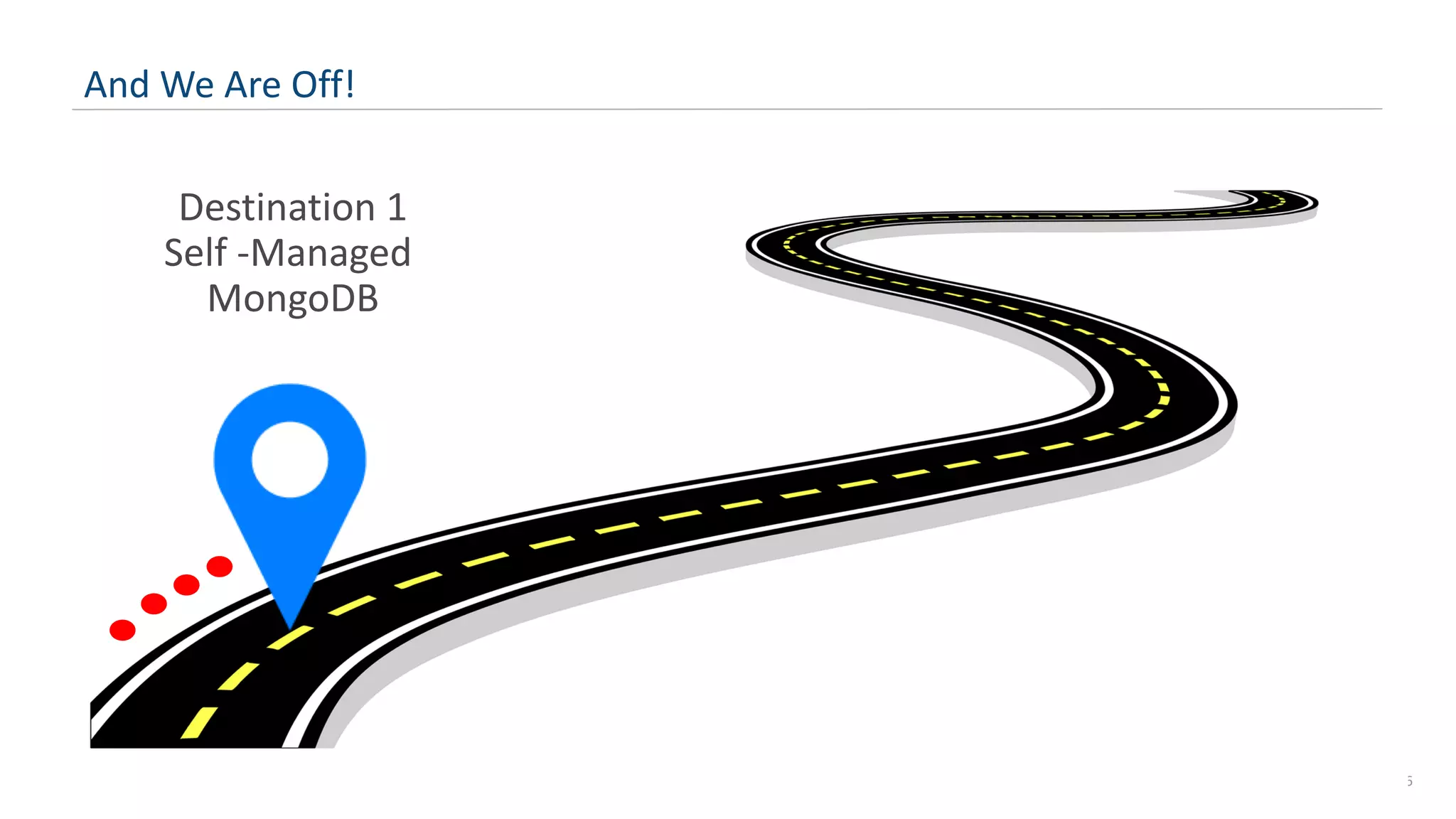 16 And We Are Off! Destination 1 Self -Managed MongoDB 