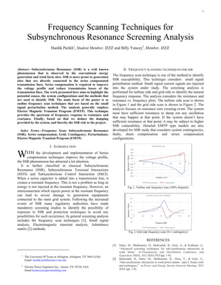 Frequency Scanning Techniques for Subsynchronous Resonance Screening ...