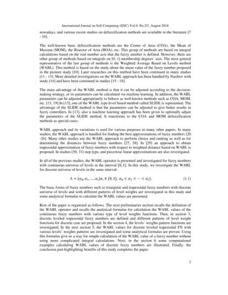 Analytical Formulations for the Level Based Weighted Average Value of ...