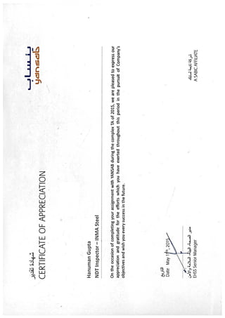 H. Gupta, NDT-Inspector