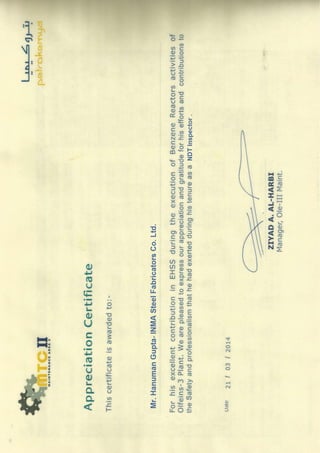 H. Gupta, NDT-Inspector