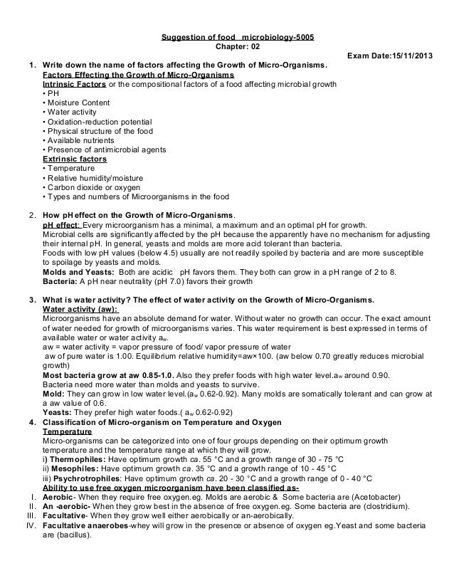 microbiology exam for 2 for note) & exam Q A Microbiology (short