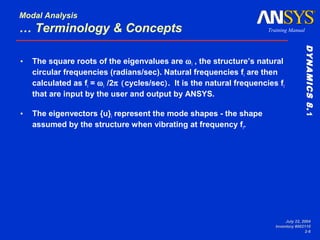 93321970 ansys-modal-analysis | PPT