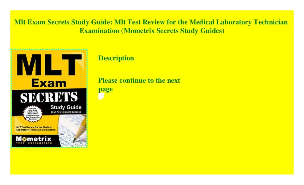 Mlt Exam Secrets Study Guide Mlt Test Review for the Medical