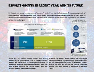 Esports Growth in Recent year and its future.
In the past ten years, how consumers “consume” content has drastically chang...