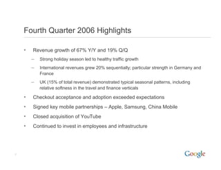 2006Q4 google earnings