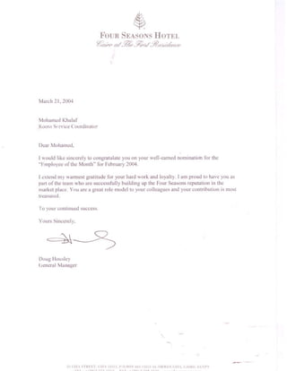 Four Seasons employee of the month letter in 2004.PDF