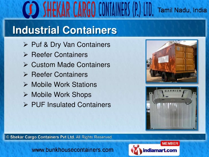 Shekar Cargo Containers Private Limited, Tamil Nadu india