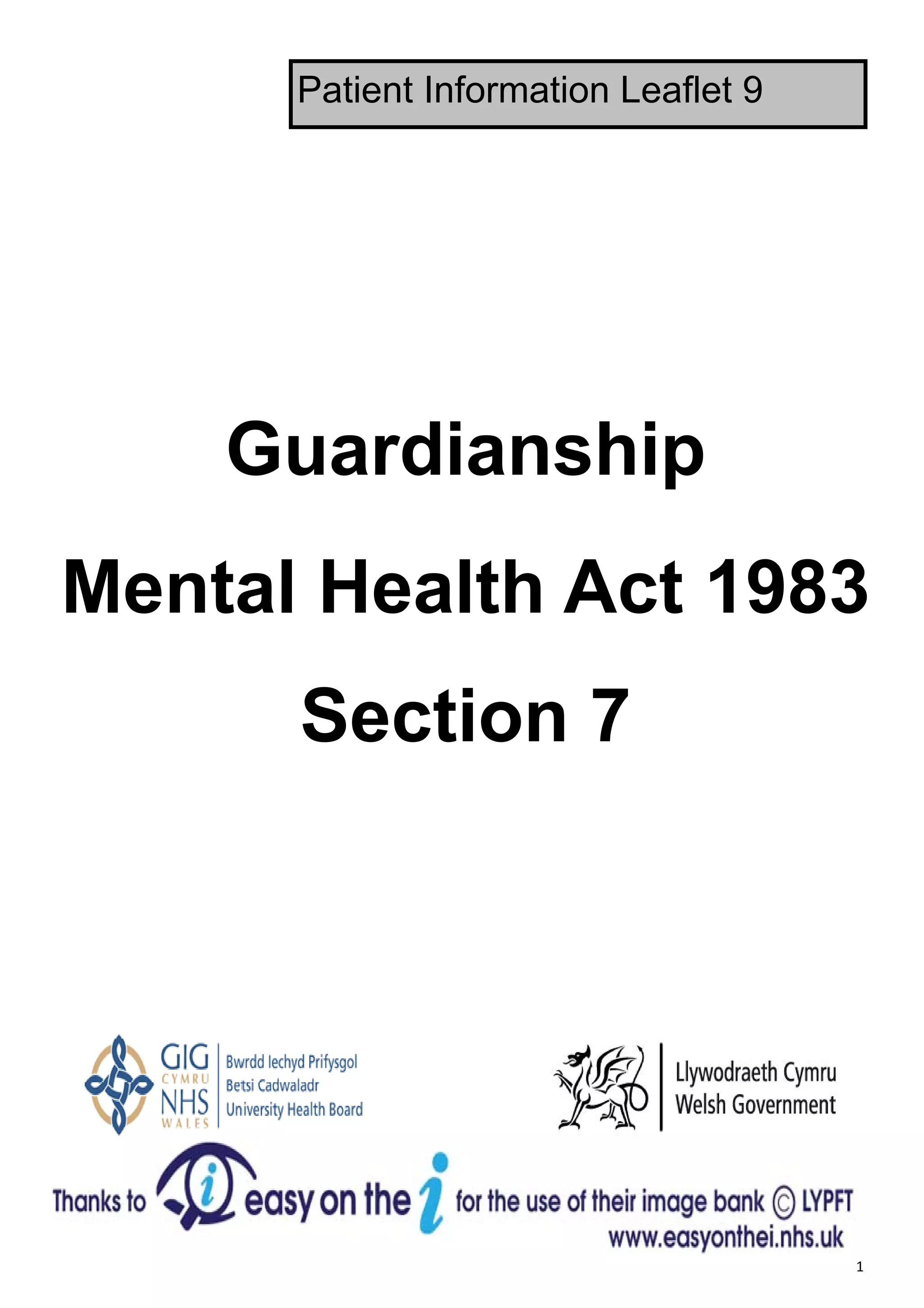 MHA Section 7 - Leaflet 9 | PDF