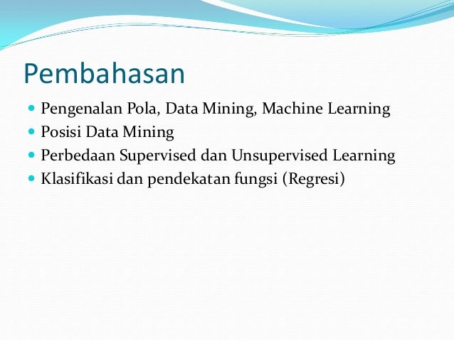 perbedaan supervised learning dan unsupervised learning