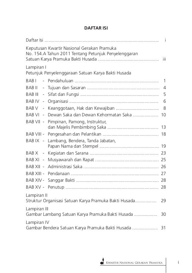 Petunjuk Penyelenggaraan Saka Bakti  Husada 