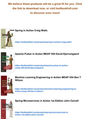 Spring In Action Spring in Action - Sixth Edition (MEAP V04) Craig Walls | PDF