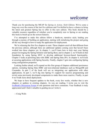 Spring in Action - Sixth Edition (MEAP V04) Craig Walls | PDF
