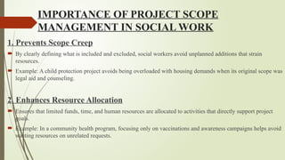 Comprehensive Project Management in Social Work: Integration, Scope ...
