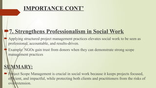 Comprehensive Project Management in Social Work: Integration, Scope ...