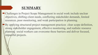 Comprehensive Project Management in Social Work: Integration, Scope ...