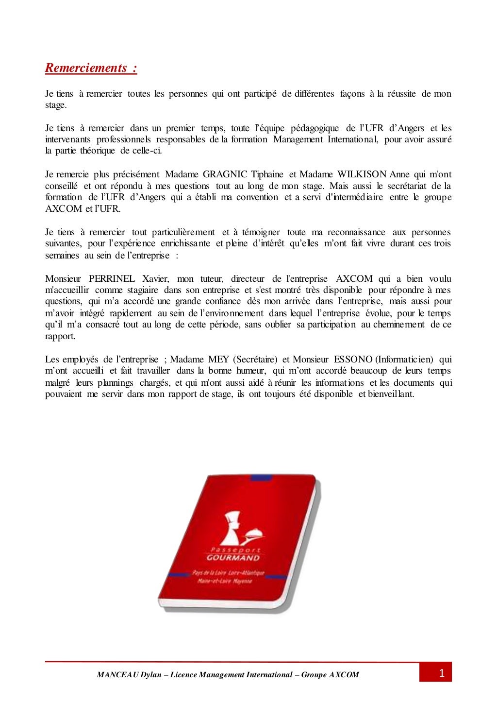 Rapport de Stage Licence 3