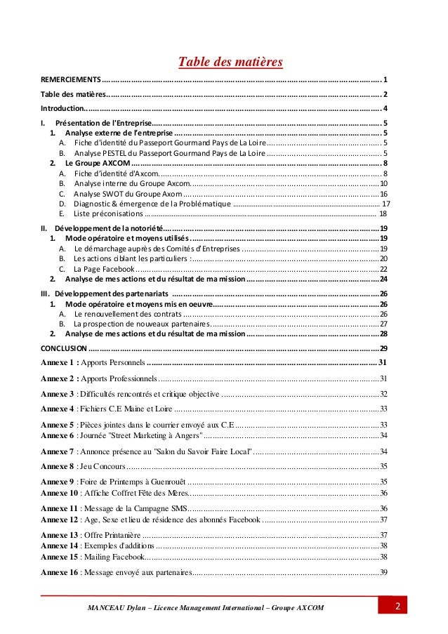 rapport de stage licence pro – rapport d’activité licence pro – STJBOON