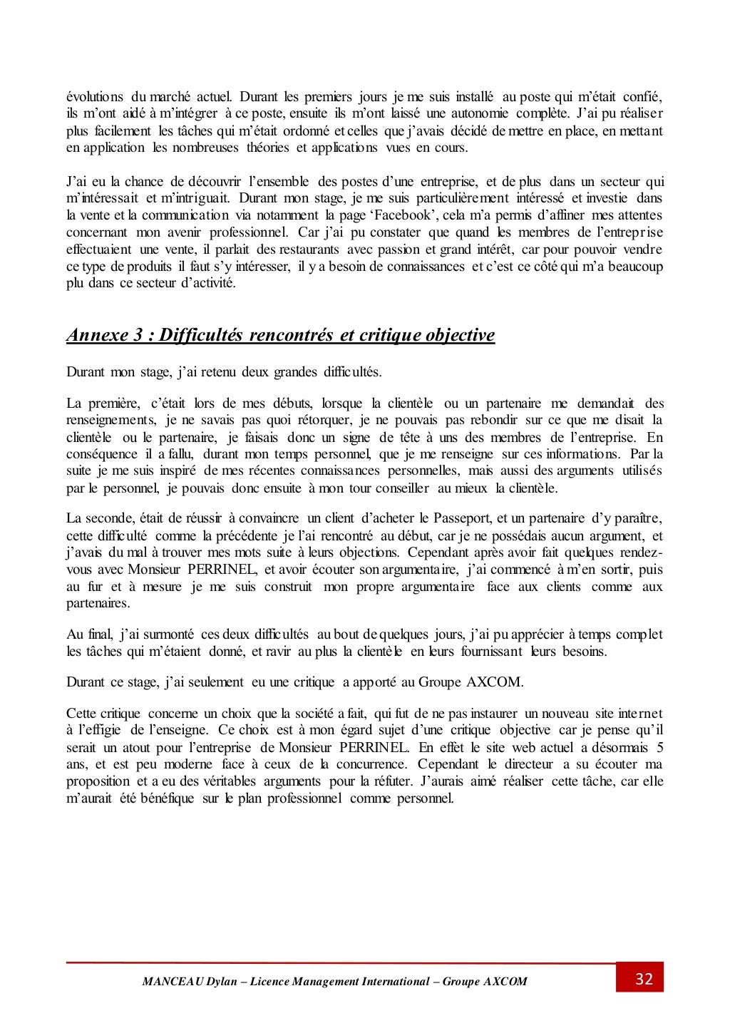 Rapport de Stage Licence 3