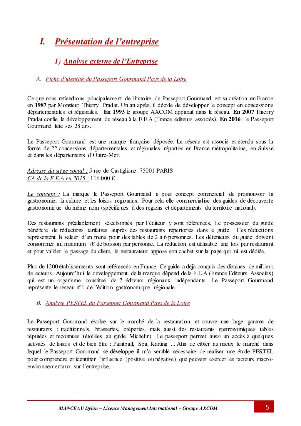 Rapport de Stage Licence 3