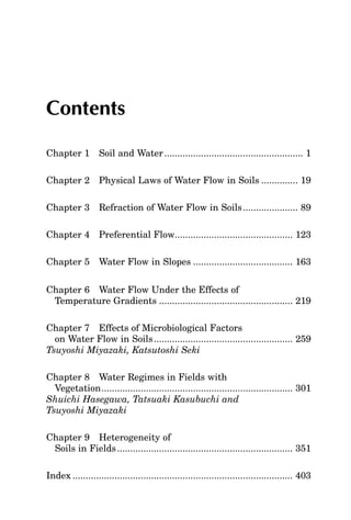 Water flow in soils 2nd Edition Tsuyoshi Miyazaki | PDF