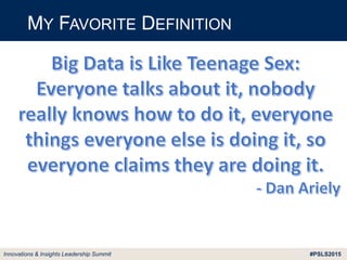 #PSLS2015Innovations & Insights Leadership Summit
MY FAVORITE DEFINITION
 